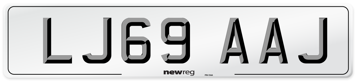 LJ69 AAJ Number Plate from New Reg